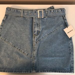 Superdown denim skirt (with belt) from revolve